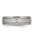 Фото #3 товара Stainless Steel Polished and Textured 7mm Grooved Band Ring