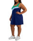 Фото #3 товара Plus Size Active Colorblocked Cross-Back Sleeveless Dress, Created for Macy's