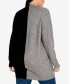 ფოტო #8 პროდუქტის Plus Size Sienna Splice Cardigan Sweater