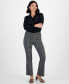 Petite Mini Bootcut Tummy-Control Pants, Created for Macy's Texture Jacquar, 14P - фото #1