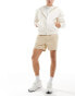 Фото #3 товара Hollister drawstring twill jogger shorts in beige