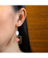 Pink and White Art Deco Earrings - фото #3