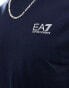 EA7 t-shirt with chest logo in navy