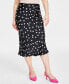 Фото #1 товара Women's Dot-Print Midi Slip Skirt, Created for Macy's