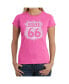 Women's T-Shirt with Route 66 Life Is A Highway Word Art