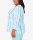 Фото #3 товара Plus Size Hyannisport Stripe Button Down Blouse Top