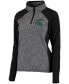 ფოტო #2 პროდუქტის Women's Gray, Black Michigan State Spartans Finalist Quarter-Zip Pullover Jacket