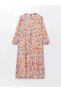 Фото #3 товара Платье LC WAIKIKI Модест с цветочным узором на длинный рукав
