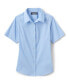 ფოტო #4 პროდუქტის Big Girls School Uniform No Gape Short Sleeve Stretch Shirt