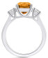 ფოტო #3 პროდუქტის Citrine (2 ct. t.w.) and Diamond (1/3 ct. t.w.) Ring in 14K White Gold