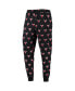 Фото #3 товара Men's Black Chicago Bulls Allover Logo Jogger Pants