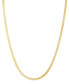 Reversible Polished & Greek Key Herringbone Link Chain Necklace in 10k Gold, 16" + 2" extender