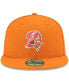 ფოტო #5 პროდუქტის Men's Orange Tampa Bay Buccaneers Omaha Throwback 59FIFTY Fitted Hat