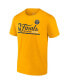 Фото #4 товара Men's Gold Denver Nuggets 2023 NBA Finals Champions Close Out Jersey Roster T-shirt