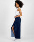 ფოტო #3 პროდუქტის Juniors' Asymmetrical Denim Maxi Skirt