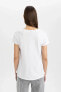 Kadın T-shirt Beyaz K1507az/wt83