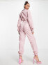 Miss Selfridge parachute cargo jumpsuit in dusky pink