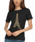 Фото #3 товара Футболка женская KARL LAGERFELD Париж с изображением Эйфелевой башни