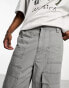 COLLUSION straight leg utility cargo trouser in washed grey