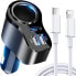 Фото #2 товара 4 in 1 Car Charger PD 3.0 Cigarette Lighter USB Splitter 12 V Car Charger 168 W Quick Charge Mini USB Adapter Socket for iPhone 15 14 13 12 11 8 Samsung S24 S23 Huawei GPS Dash Camera