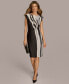 ფოტო #1 პროდუქტის Women's Printed Scuba Sheath Dress