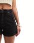 Фото #4 товара ASOS DESIGN denim comfort mom short in wash black