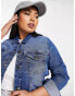 Фото #3 товара ONLY Curve denim jacket in mid blue wash