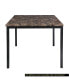 Фото #1 товара Counter Height Table 1 Piece Metal Frame Faux Mable Top Square Transitional Dining Room Furniture
