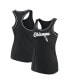 ფოტო #2 პროდუქტის Women's Black Chicago White Sox Wordmark Logo Racerback Tank Top