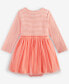 Фото #2 товара Baby Girls Striped Tulle-Skirt Bodysuit Dress, Created for Macy's