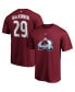 Фото #2 товара Men's Nathan Mackinnon Burgundy Colorado Avalanche Big and Tall Name and Number T-shirt