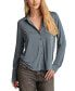 Women's Sandwash Long Sleeve Button Front Shirt Синий, 2XL - фото #1