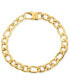 ფოტო #1 პროდუქტის Men's Gold-Tone Stainless Steel Figaro Link Bracelet