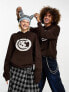 Фото #1 товара COLLUSION Unisex hoodie with applique in brown