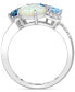 ფოტო #4 პროდუქტის Lab-Grown Opal (1-1/3 ct. t.w) & Multicolor Topaz (2-1/2 ct. t.w) Ring in Sterling Silver