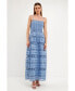 ფოტო #2 პროდუქტის Women's Combination Lace Spaghetti Strap Maxi Dress