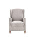 Wingback Fabric Push Back Recliner with Rivet Detailing