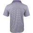 SHOEBACCA Striped Heather Short Sleeve Polo Shirt Mens Purple Casual P2004-FRL-S