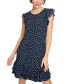 Women's Dot-Print Flutter-Sleeve Dress