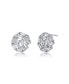 Фото #1 товара Sterling Silver with White Gold Plated Baguette Cubic Zirconia Bundle Stud Earrings