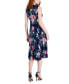 Petite Floral-Print A-Line Midi Dress