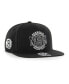 Фото #1 товара Men's Black Brooklyn Nets High Post Captain Snapback Hat