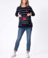 ფოტო #5 პროდუქტის Women's Maternity Mama Mini Nautical Cotton Sweaters