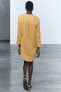 Фото #8 товара Платье туника из структурированной льняно-вискозной смеси ZARA Collection