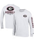 Фото #1 товара Men's White Georgia Bulldogs Team Stack Long Sleeve T-shirt