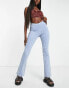 New Look v shaped 90's wash flared jeans in light blue