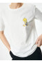 U Yaka Ekru Kadın T-Shirt 4SAL10180IK