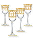 Фото #1 товара 4 Piece Infinity Gold Ring Red Wine Goblet Set
