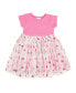 Little and Big Girls Glitter Heart Short Sleeve Tutu Dress