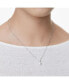 ფოტო #5 პროდუქტის Matrix Pendant, Crystal Pearl, Round Cut, White, Rhodium Plated Necklace